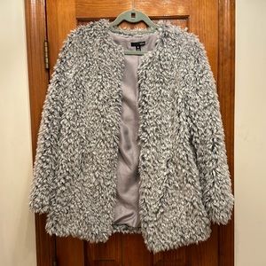 Aqua by Bloomingdale’s Faux Fur Grey Jacket